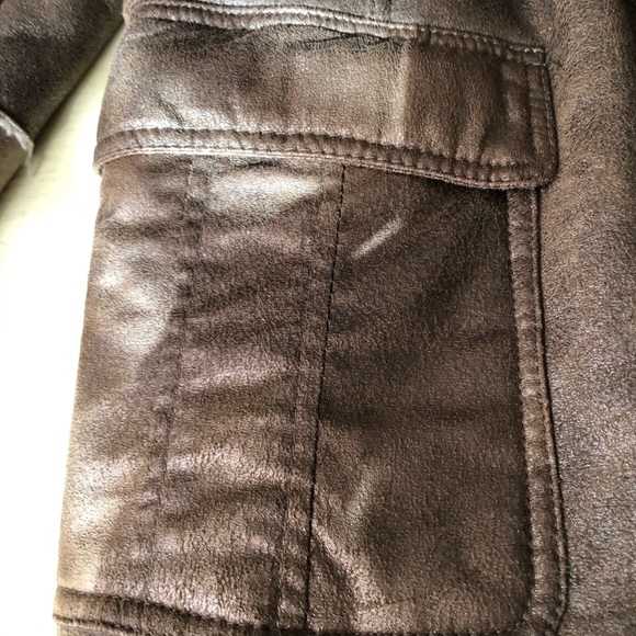 Kenneth Cole Vegan Leather Hooded Coat Jacket - Picture 4 of 16